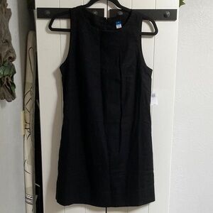 Old Navy black linen mini dress S